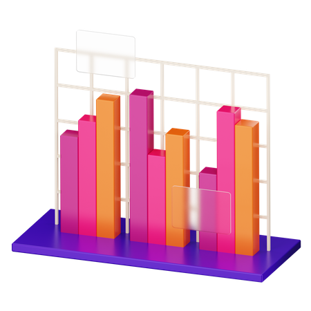 Group Bar Chart  3D Icon