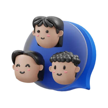 Group Chat  3D Icon