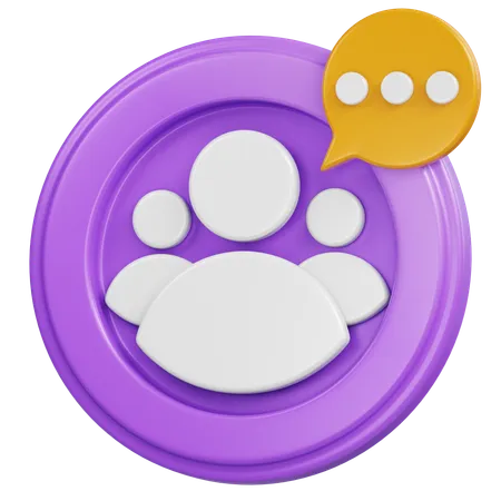 Group Chat  3D Icon