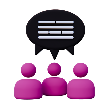 Group Chat  3D Icon