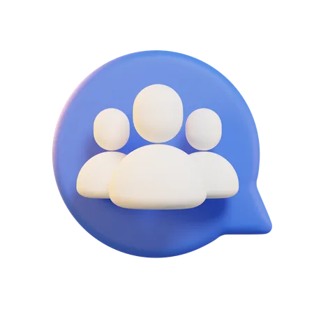 Group Chat  3D Icon