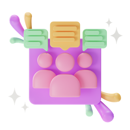 Group Chat  3D Icon