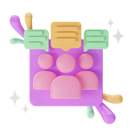 Group Chat  3D Icon