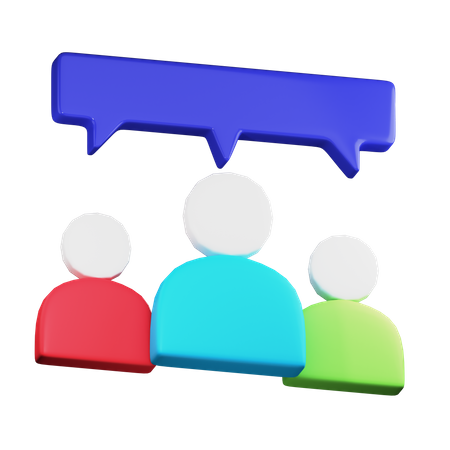 Group Chat  3D Icon