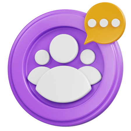 Group Chat  3D Icon