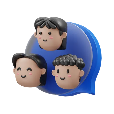 Group Chat 3D Icon