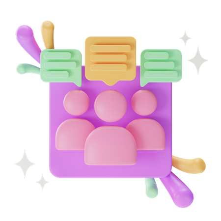 Group Chat 3D Icon