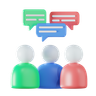 3d group discussion emoji