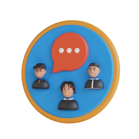 Group Chat  3D Icon