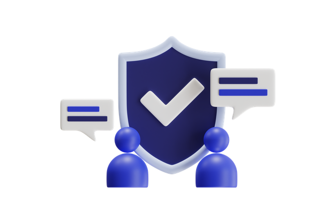 Group Chat Protection  3D Icon