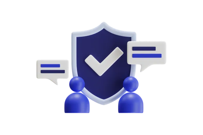 Group Chat Protection  3D Icon