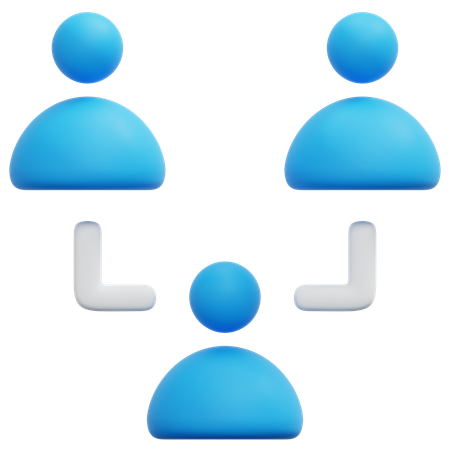 Group Communication Network  3D Icon