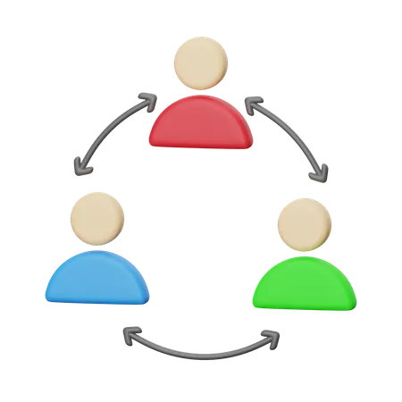 Group Connection  3D Icon