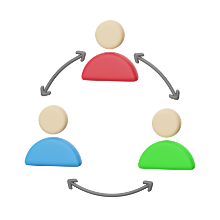 Group Connection  3D Icon