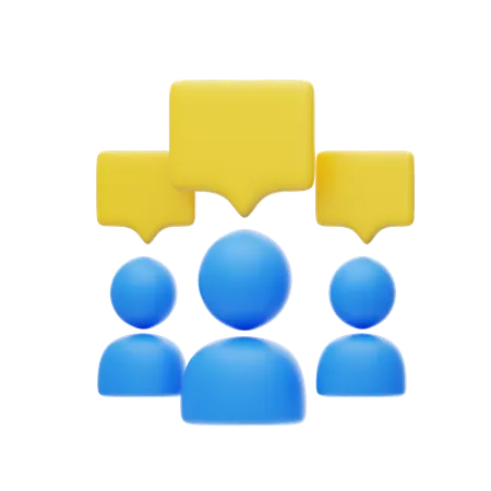 Group Discussion  3D Icon