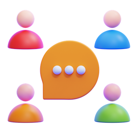 Group Discussion  3D Icon