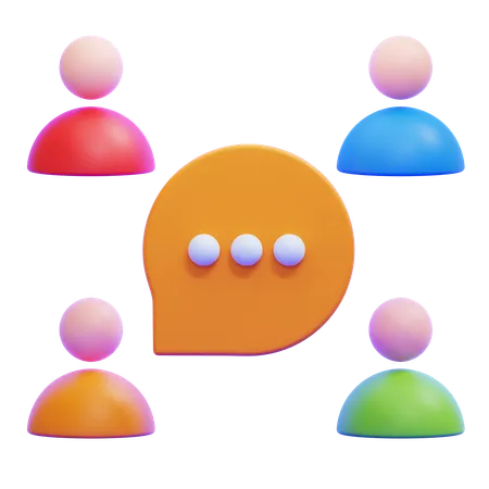 Group Discussion  3D Icon