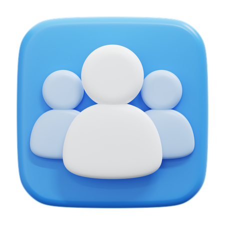 Group Members  3D Icon