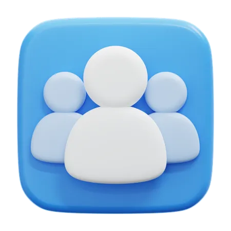 Group Members  3D Icon