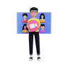 3d group of people illustration