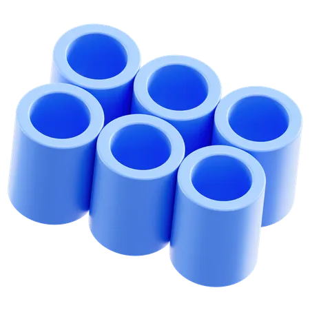 Group of tubes  3D Icon