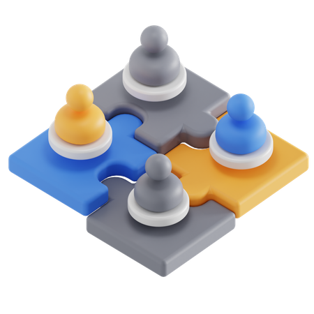 Group partnership  3D Icon