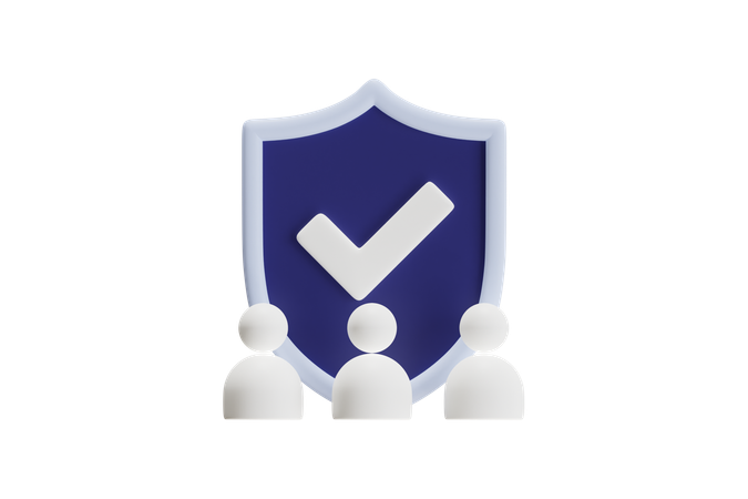 Group Protection  3D Icon