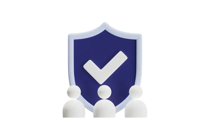 Group Protection  3D Icon