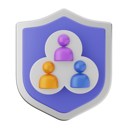 Protection de groupe par bouclier  3D Icon