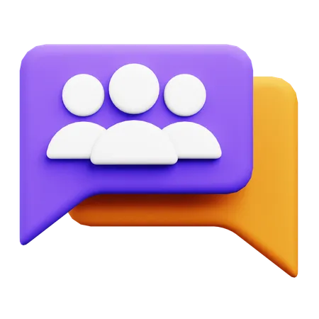 Discussion de groupe  3D Icon