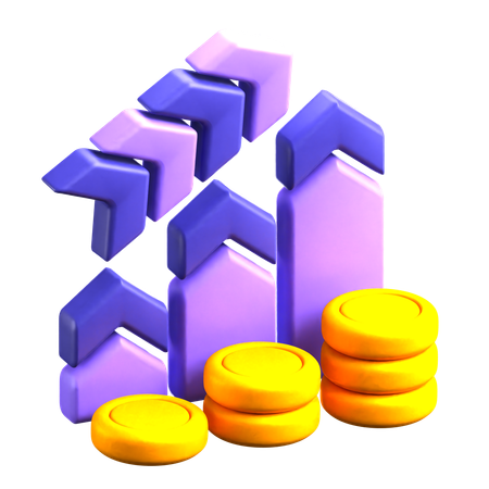 Grow Chart  3D Icon