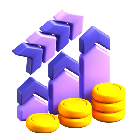 Grow Chart  3D Icon