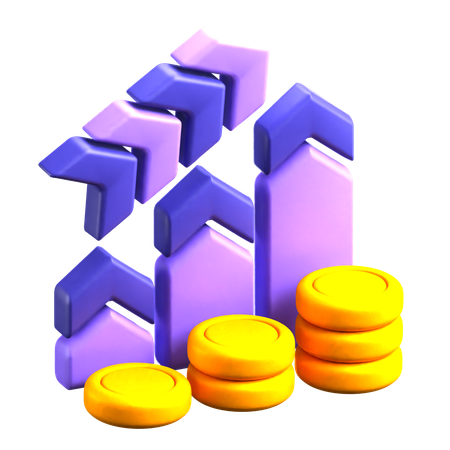 Grow Chart  3D Icon