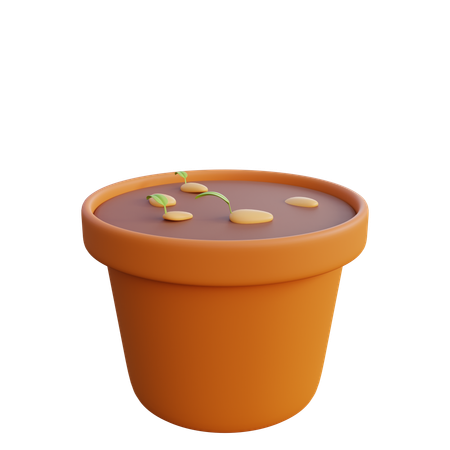 Grow plants  3D Icon