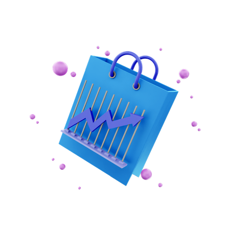 Grow Shopping  3D Icon