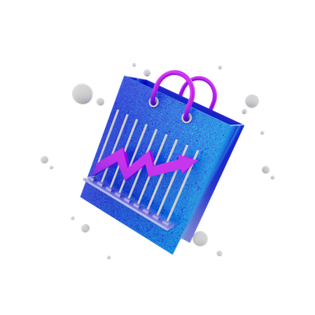 Grow Shopping  3D Illustration