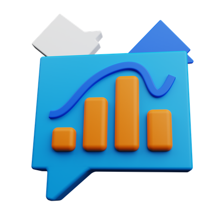성장 시장  3D Icon