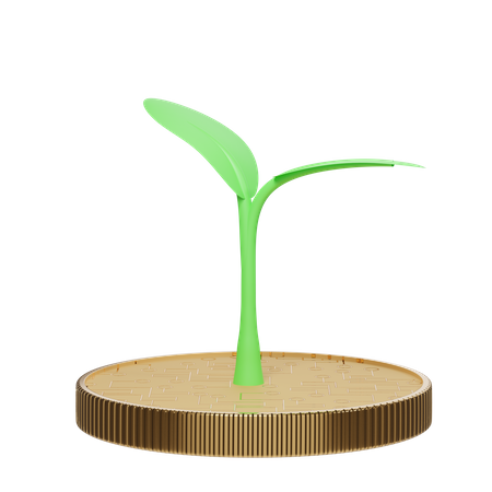 Growing Money  3D Illustration