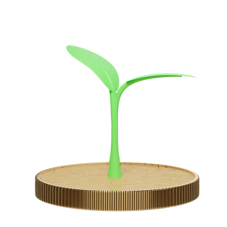 Growing Money  3D Illustration