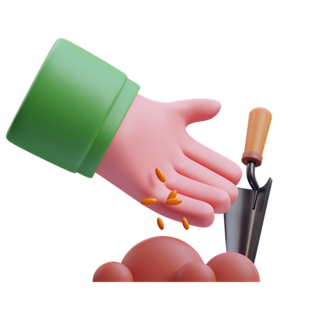 Growing Seeds  3D Icon