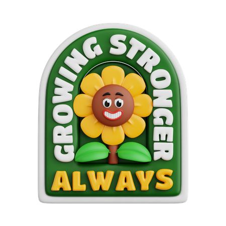 Growing Stronger  3D Icon