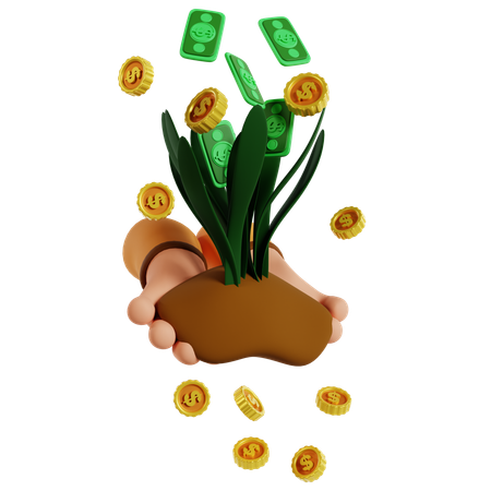 Growing Wealth Through Interest  3D Icon