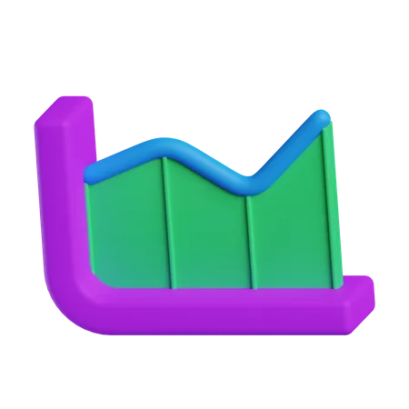 Growt Graph 3 D Illustration 3D Icon