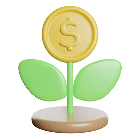 Growth Financial Money 3D Icon