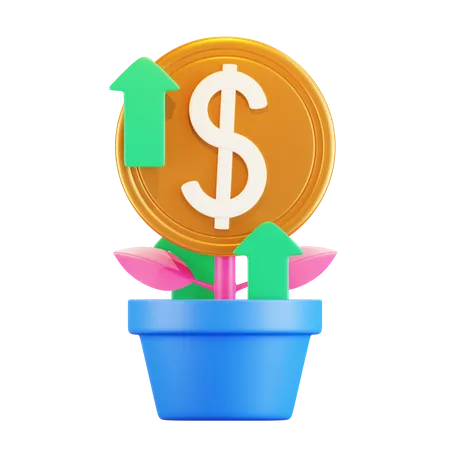 Growth  3D Icon