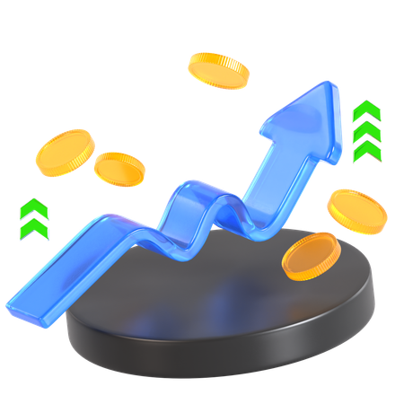 성장 분석  3D Icon