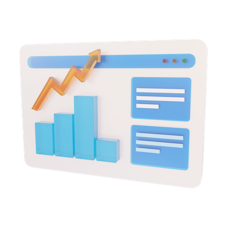 Growth Analysis  3D Icon