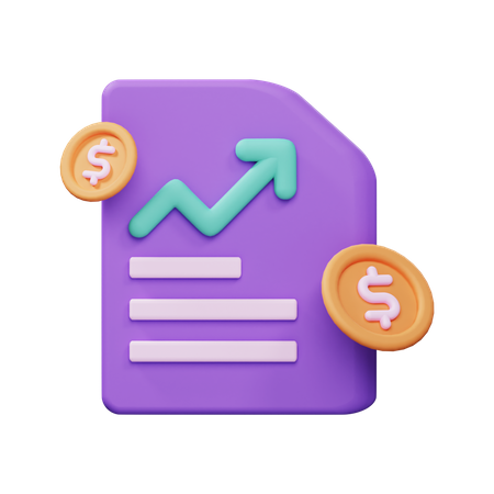 Growth Analysis Report  3D Icon