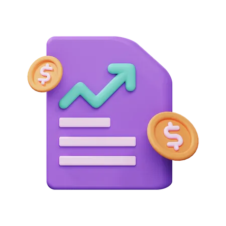 Growth Analysis Report  3D Icon