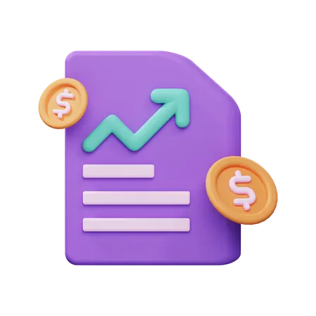 Growth Analysis Report 3D Icon